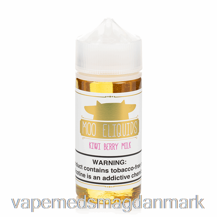 Vape Uden Nikotin Kiwi Bær Mælk - Moo E-væsker - 100ml 6mg